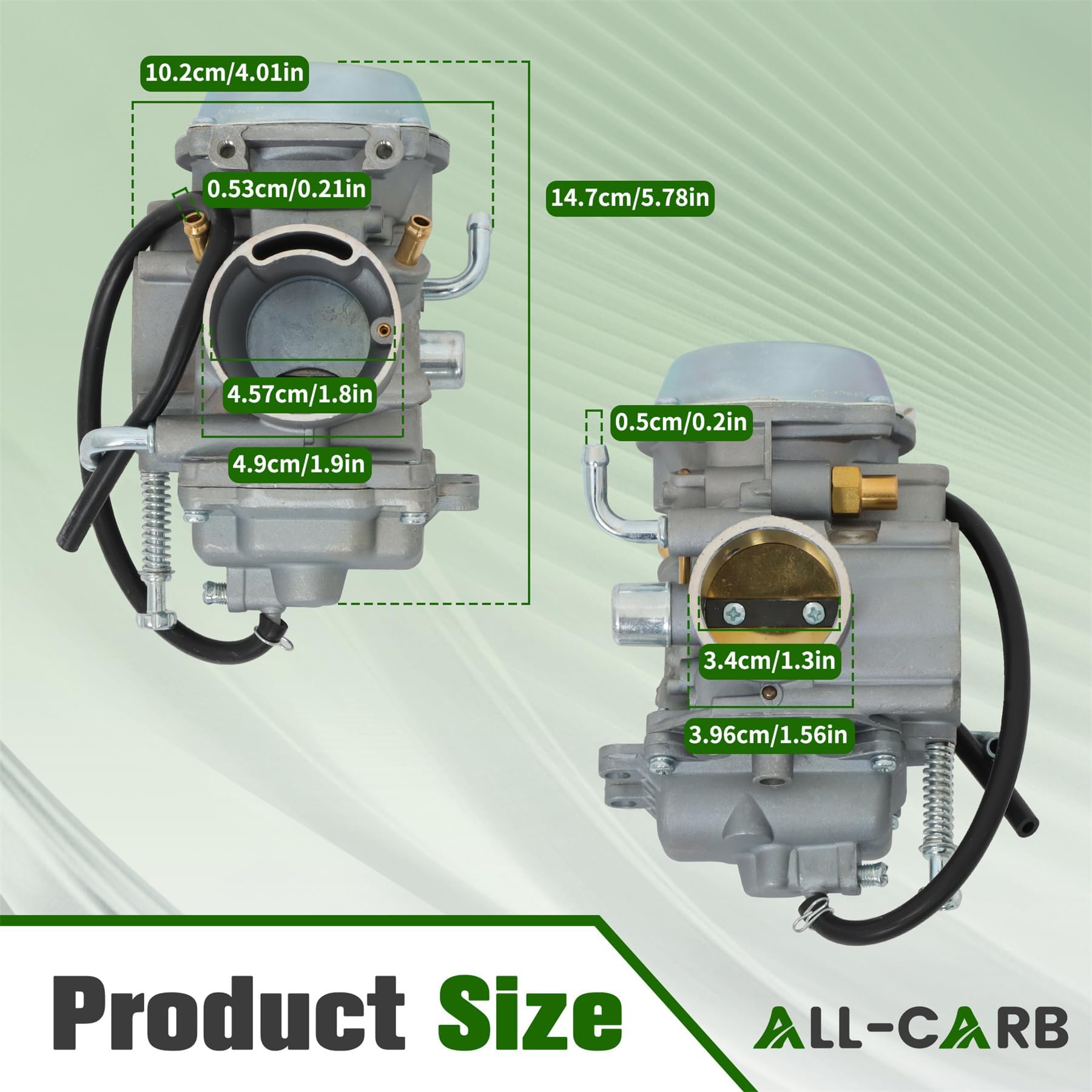 ALL-CARB Polaris Xpedition 425 airflow-structure view emphasizes improved intake for steady power.