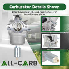 ALL-CARB carburetor replacement for LA125 D110 L100 17HP engines maintains steady performance.
