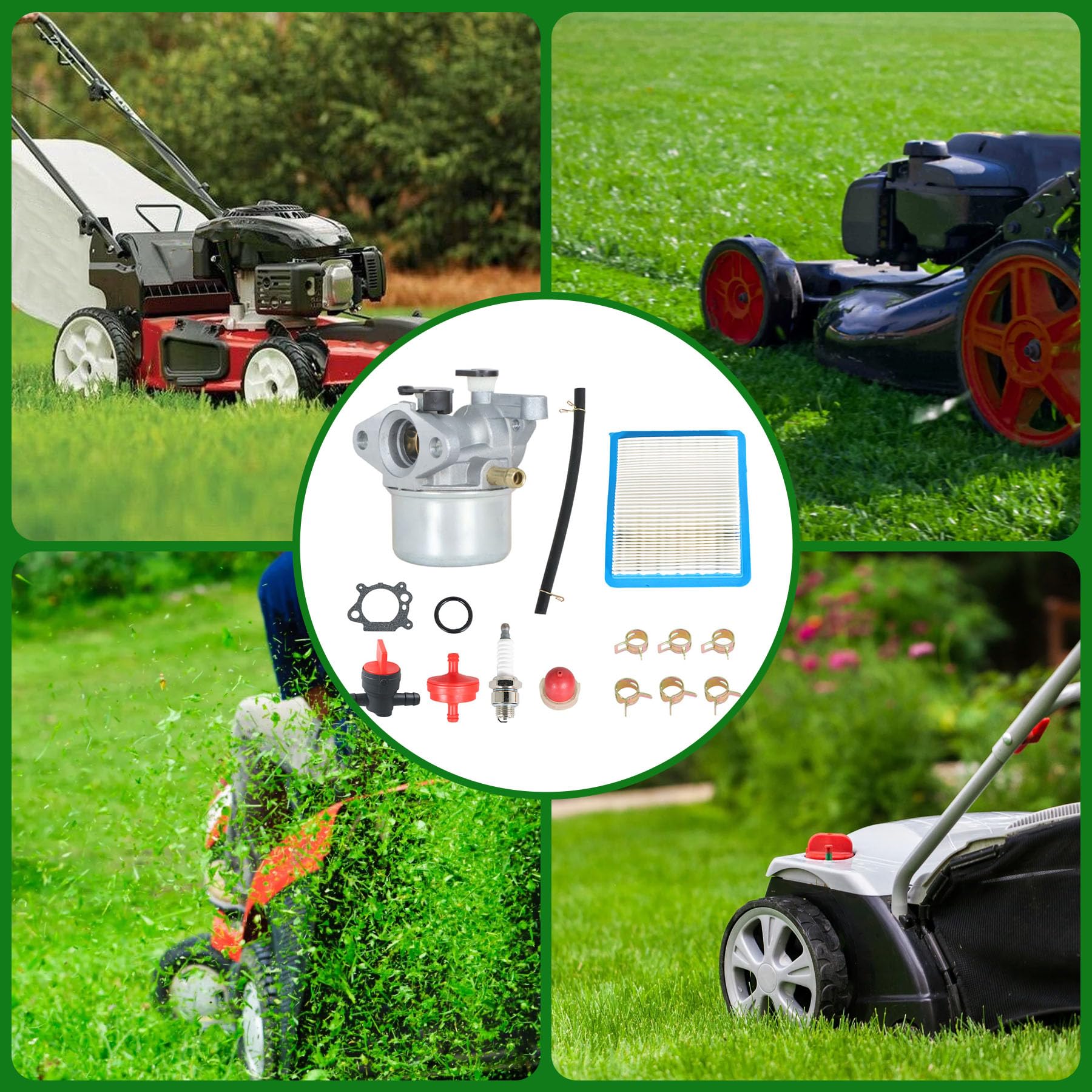ALL-CARB packaged carburetor kit includes everything for quick mower repair.