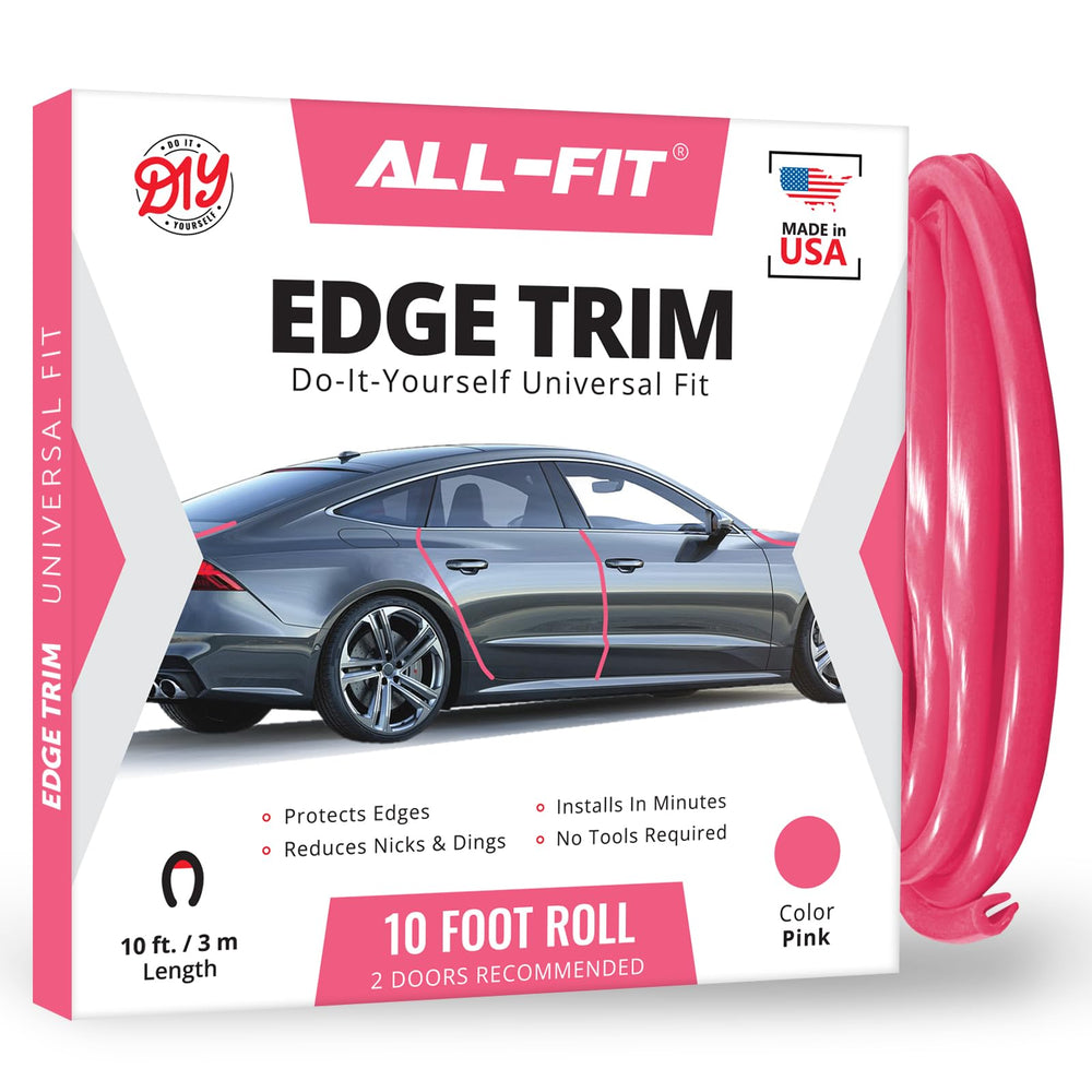 All-Fit Automotive pink car door edge protector guarding edges from scratches