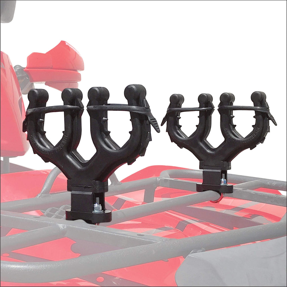 All Rite Graspur ATV2 dual-gun rack side-by-side, ready for quick access.