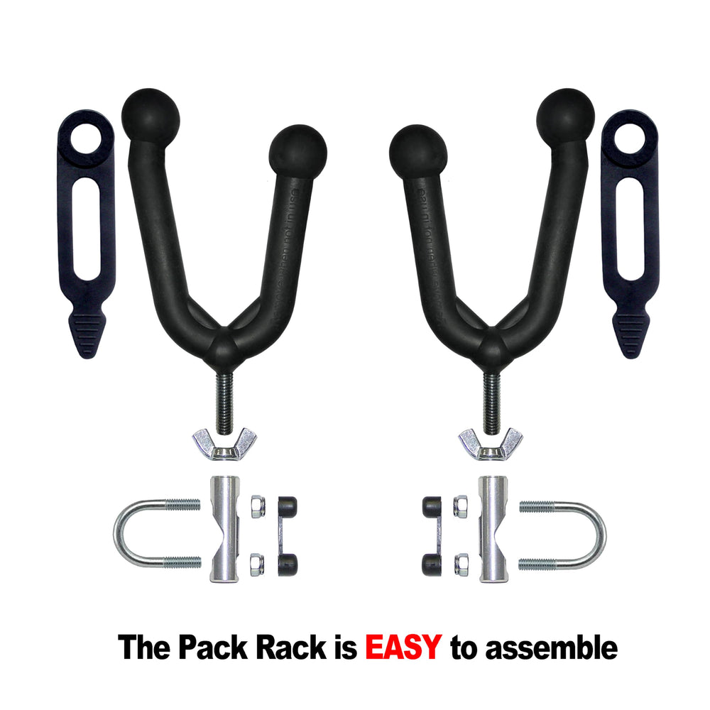 All Rite Pack Rack shows aluminum mounting blocks for durability on rugged rides.