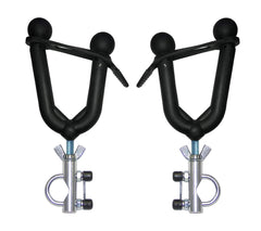 All Rite Pack Rack on ATV handlebars securely holds gun with 360-degree rotation.