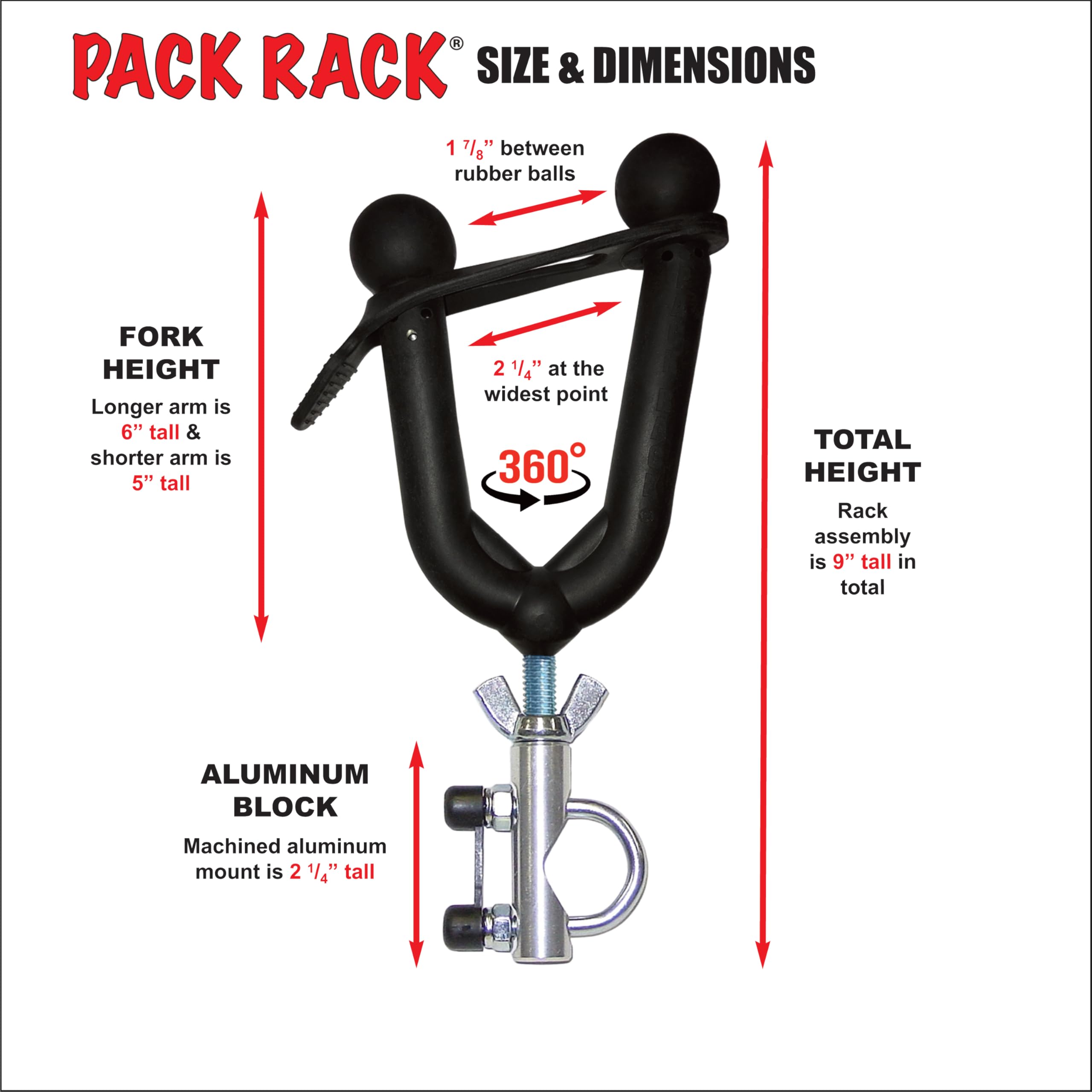 All Rite Pack Rack mounted on handlebars using U-bolts for secure setup.