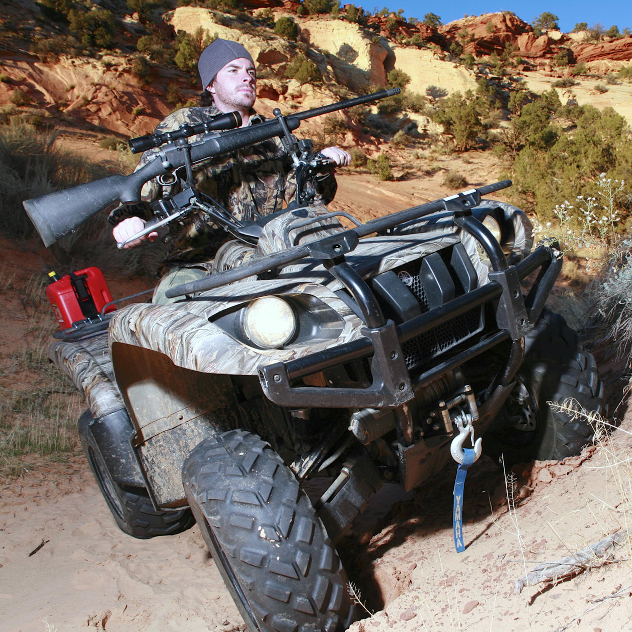 All Rite Pack Rack features heavy-duty straps for added security on gear.