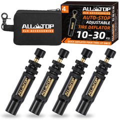 ALL-TOP adjustable auto-stop tire deflator kit with four valves for quick off-road air down