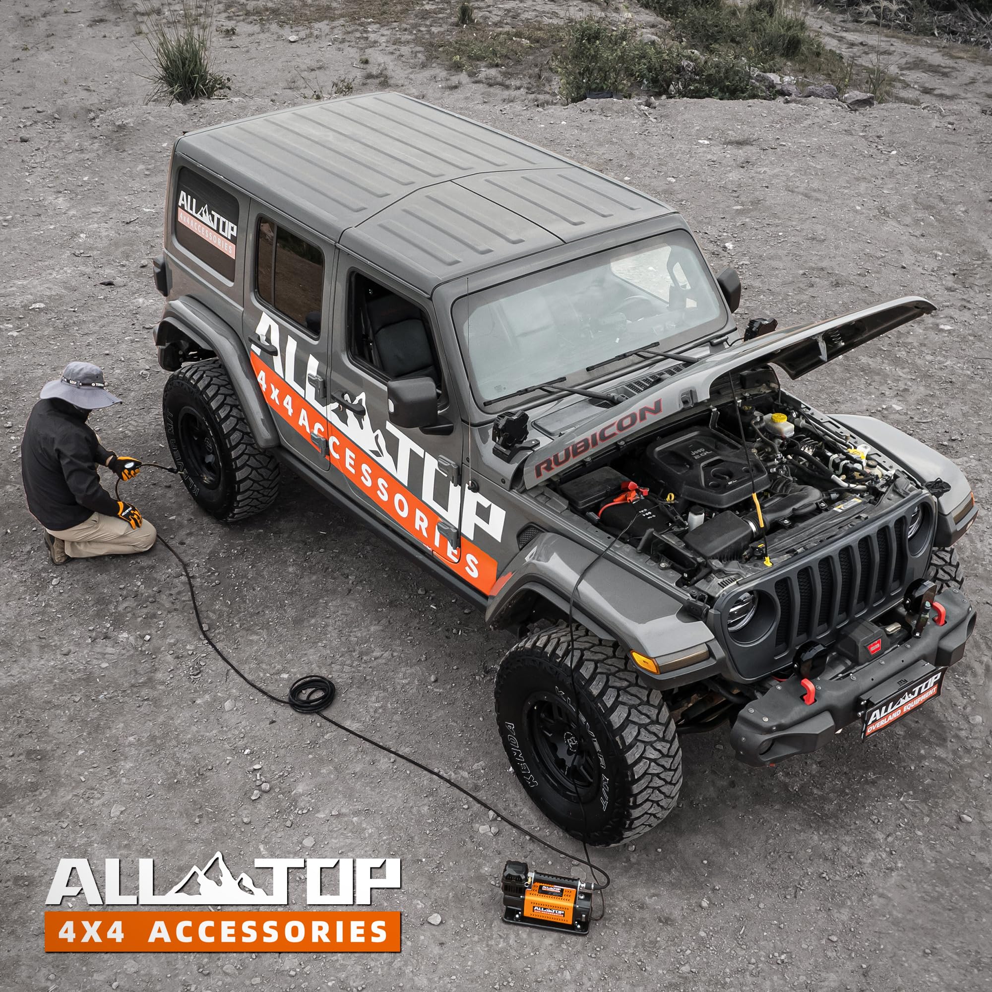 ALL-TOP Air Compressor Kit heavy-duty case protects components during transit.