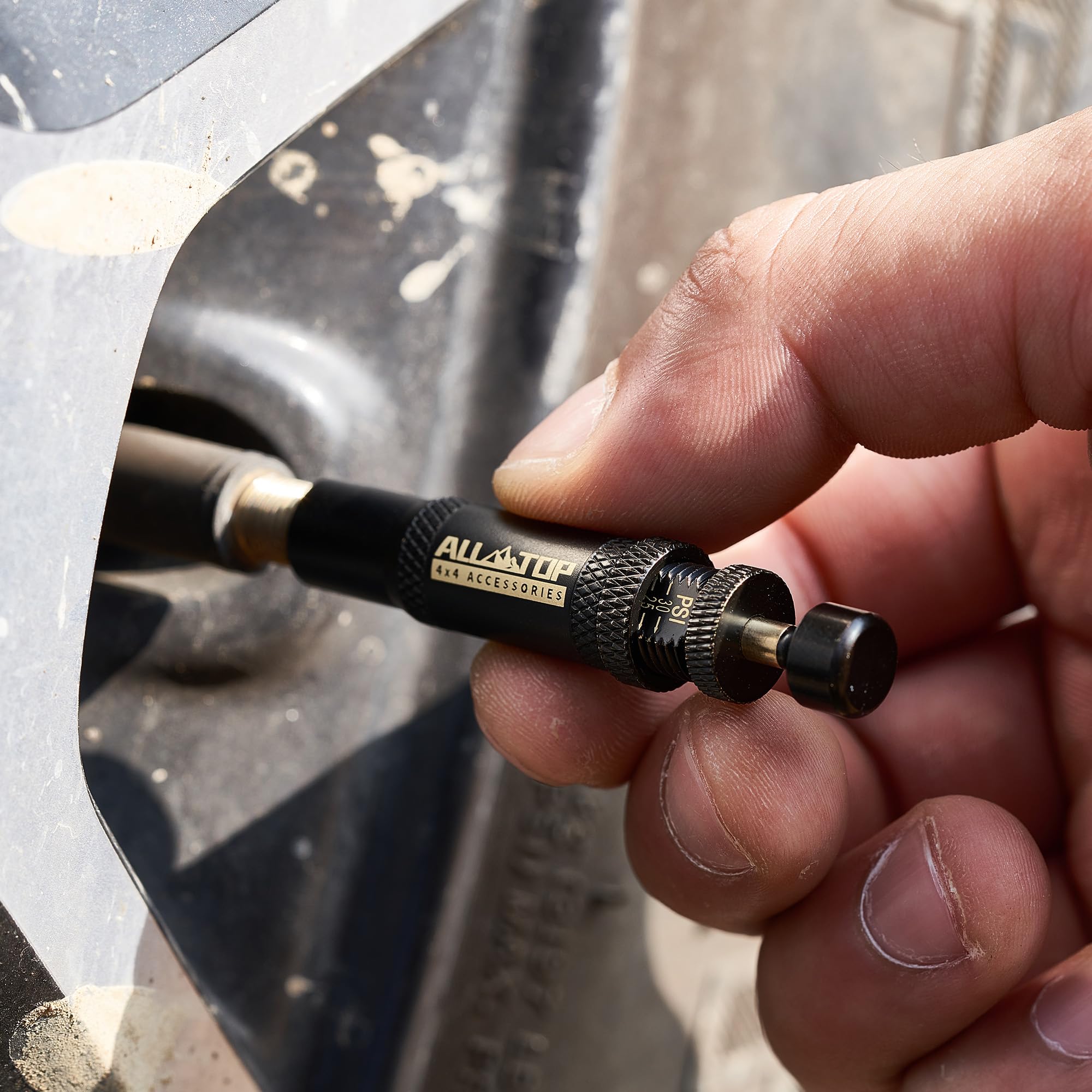 ALL-TOP durable metal deflator assembly designed for rugged off-road use