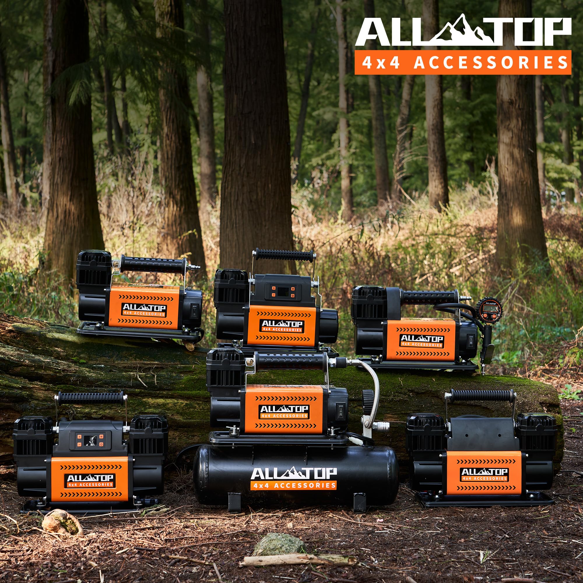 ALL-TOP portable inflator with carry bag keeps tools organized on adventures.