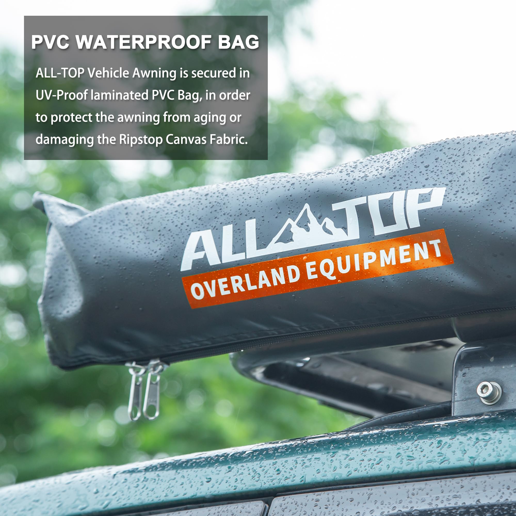 ALL-TOP universal mounting kit attached to a roof rack for versatile mounting.