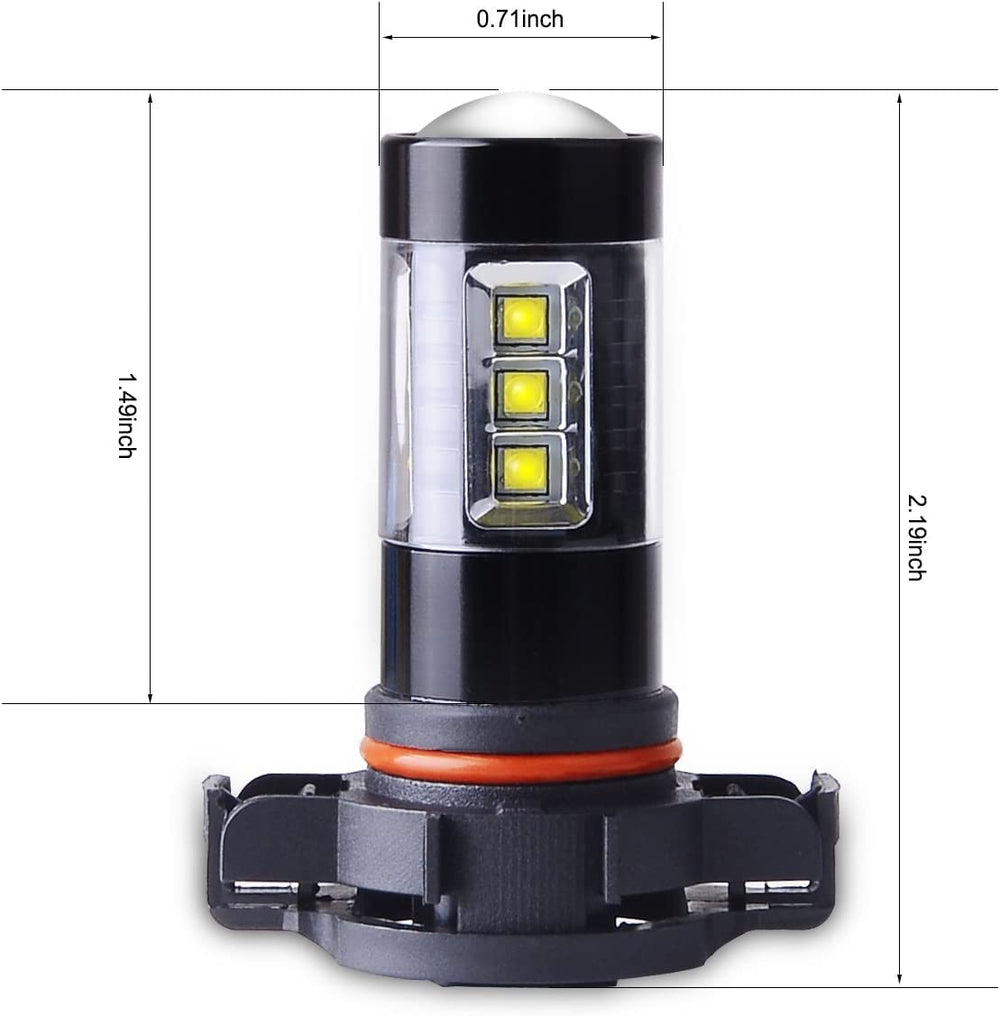 8.5W per bulb LED chips powering Alla Lighting fog lights