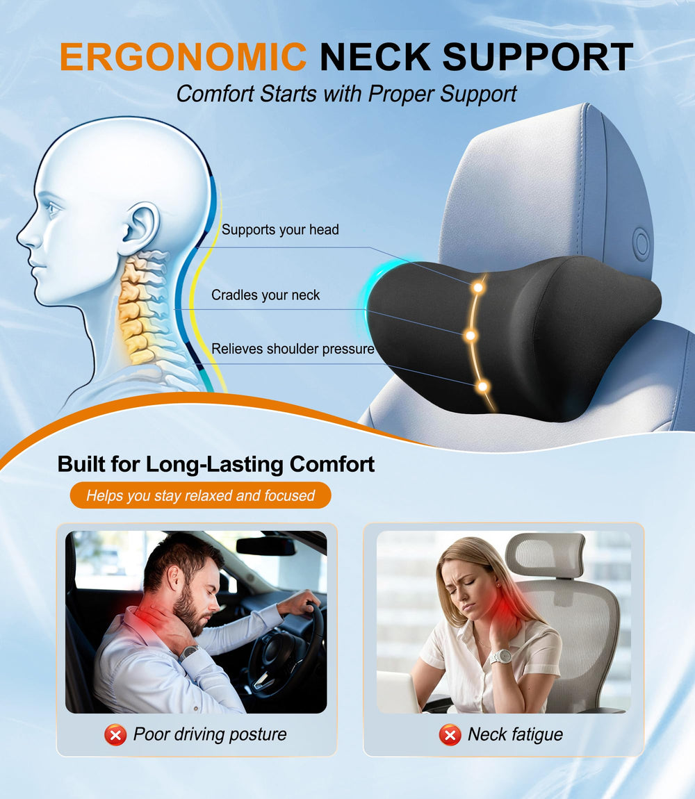 Allaboutsla memory foam core provides lasting support without pushing the head forward