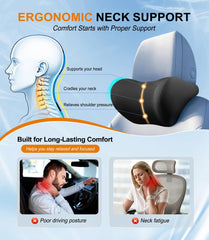 Allaboutsla memory foam core provides lasting support without pushing the head forward