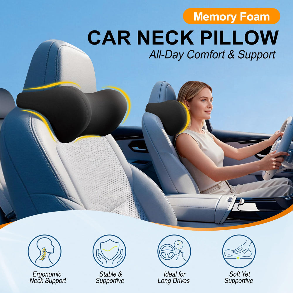 Allaboutsla neck pillow side ergonomic design eases neck strain during road trips