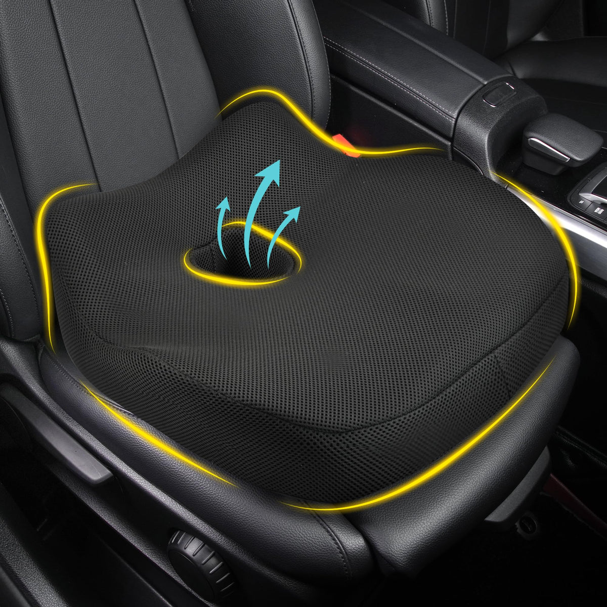 Allaboutsla car seat cushion ergonomic U-shape design for comfortable driving
