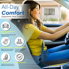 Allaboutsla car seat cushion height boost 4.5 inches improves visibility