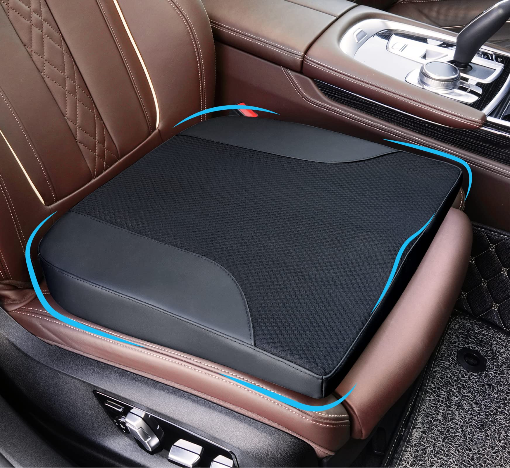 Allaboutsla car seat cushion memory foam supports posture and comfort during drives.