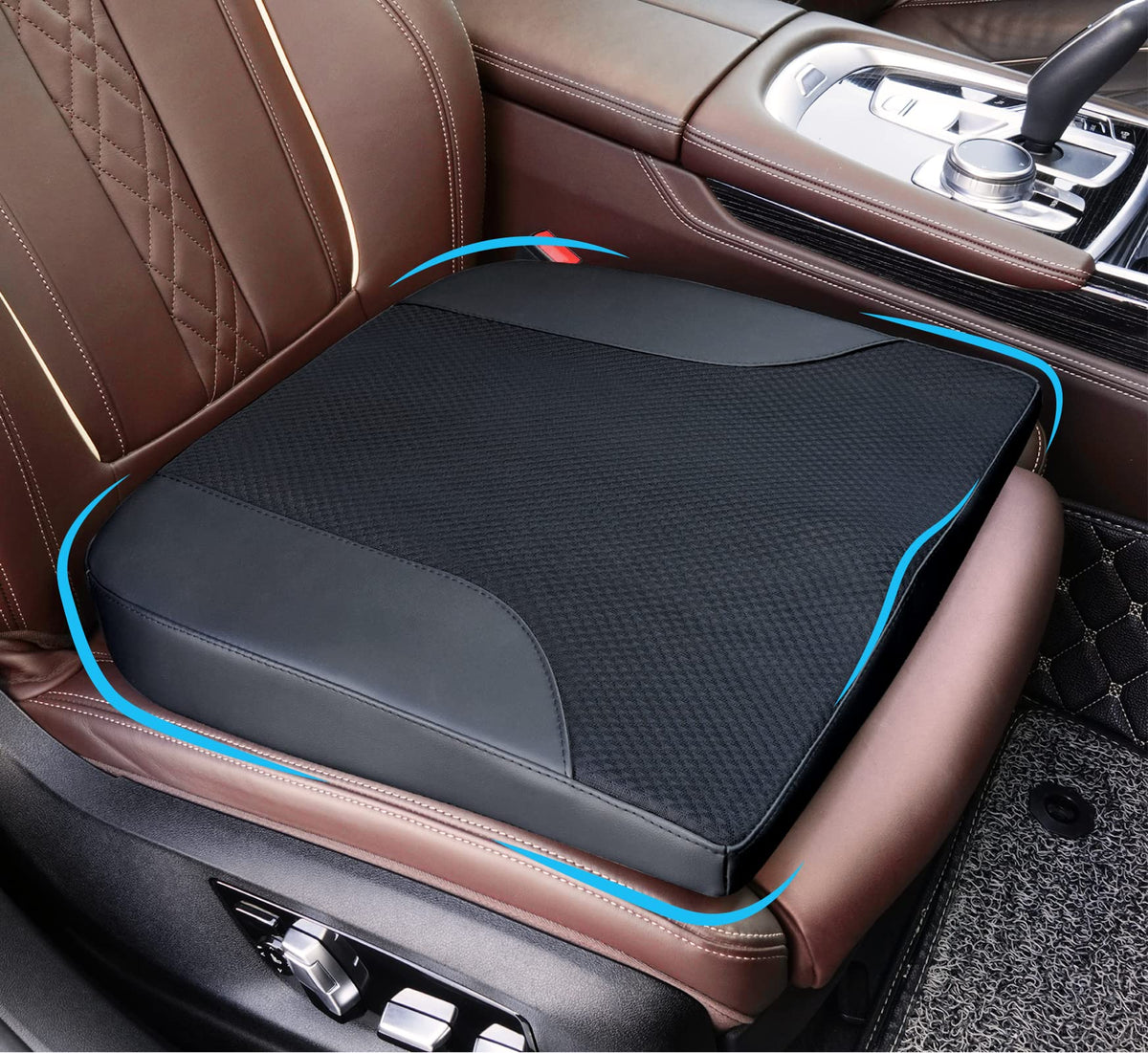 Allaboutsla car seat cushion memory foam supports posture and comfort during drives.