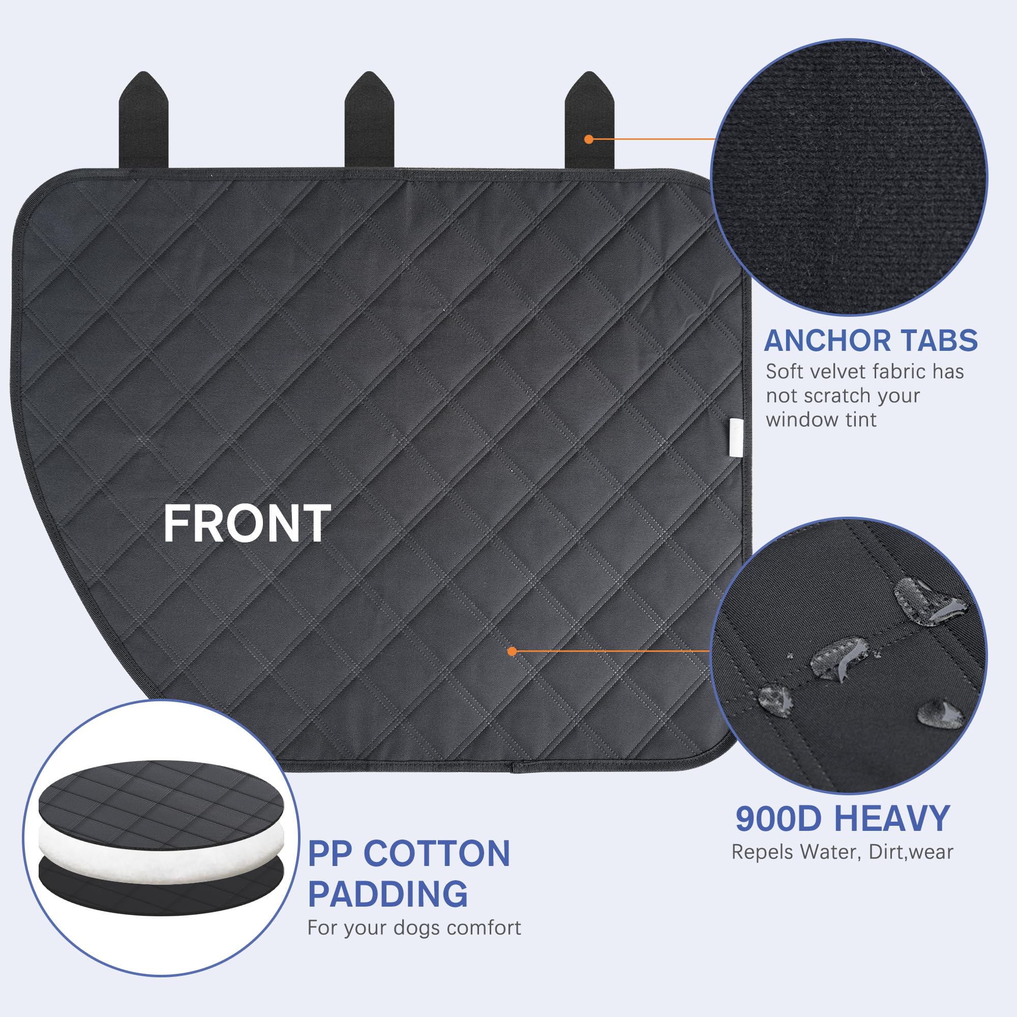 ALLANSING tint-safe design protects window tint while keeping cover in place