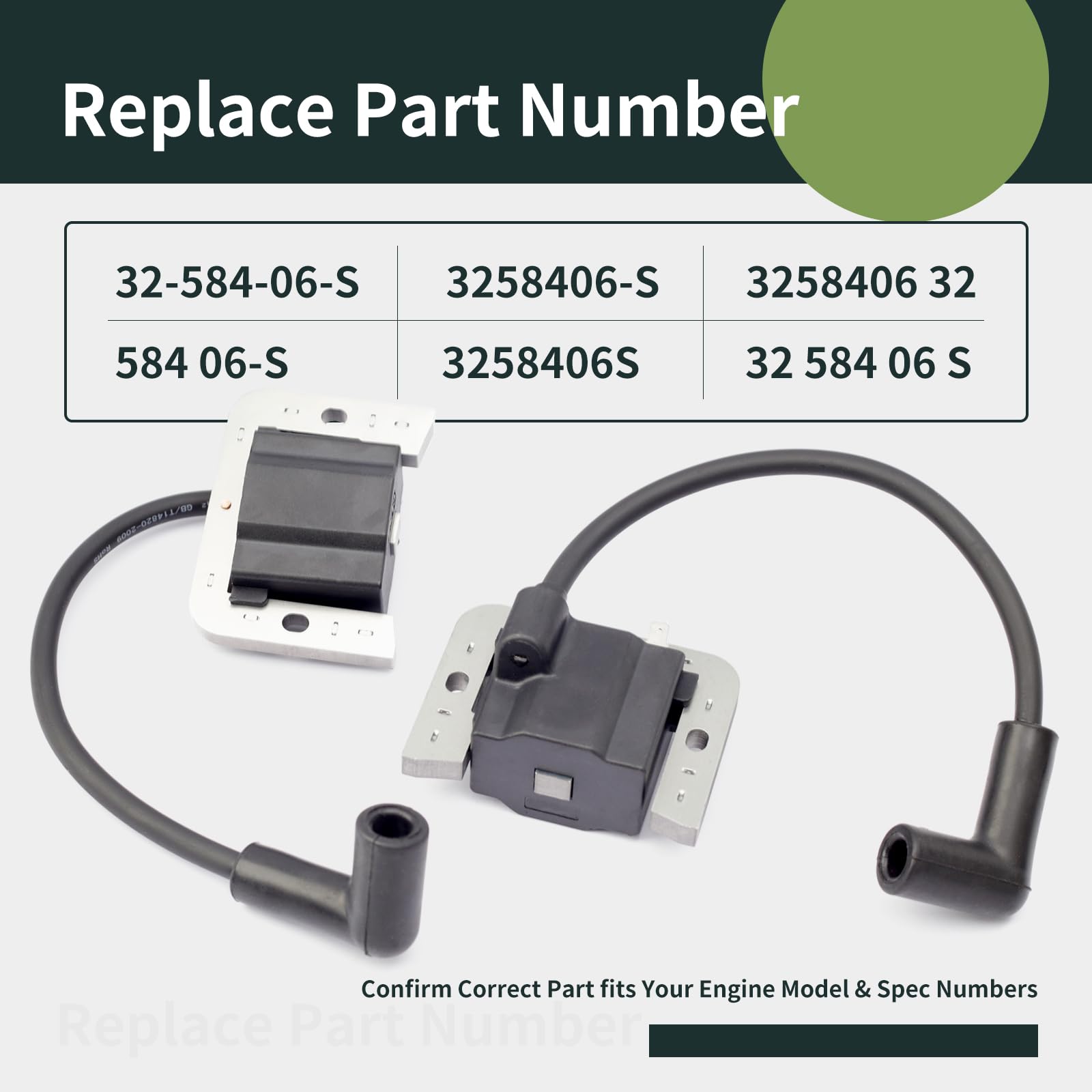 ALLCSM ignition coil module 2-pack, packaging image, ready for quick install