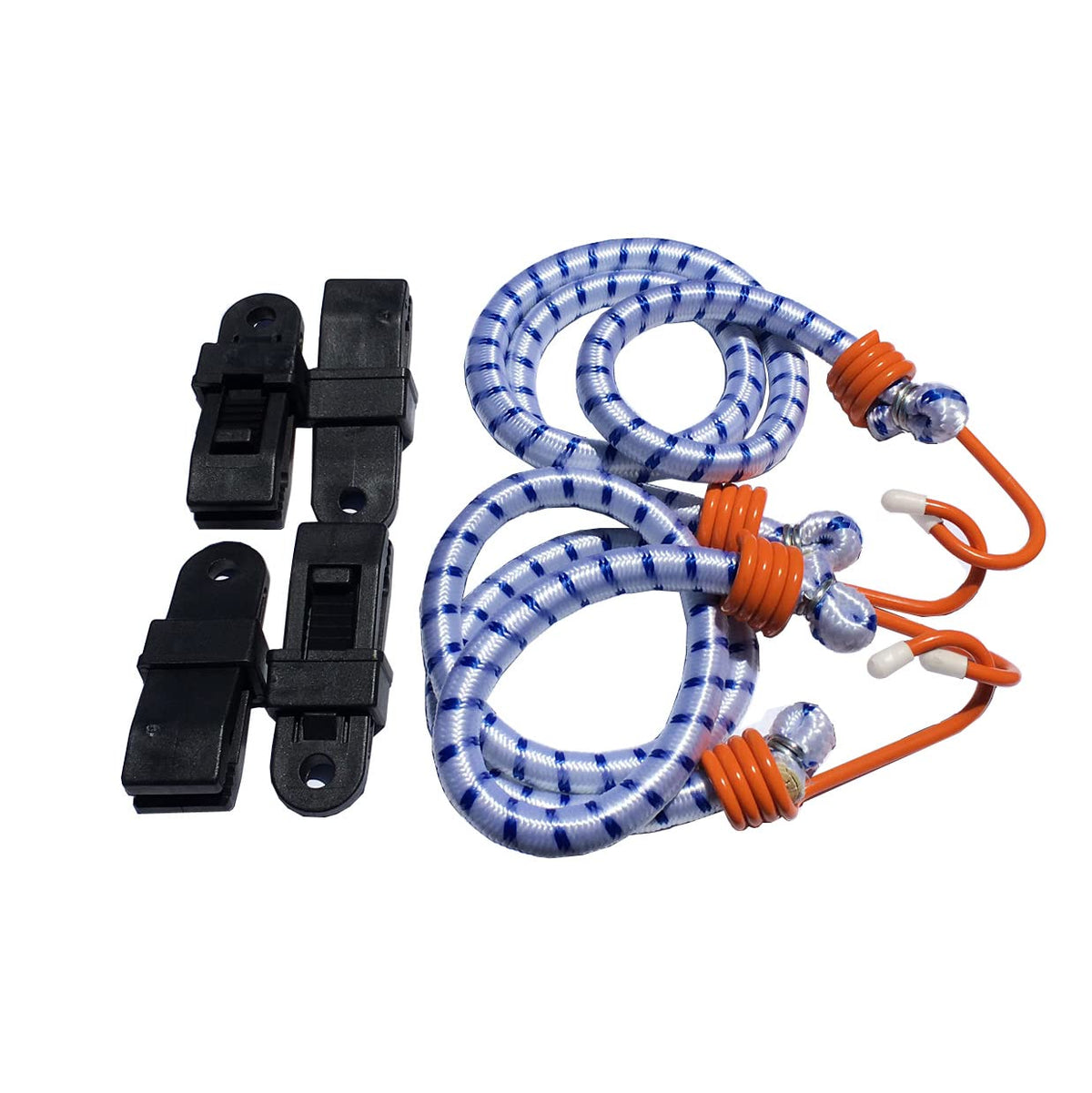 AllGuard Gust Strap Clips securing a car cover against strong wind gusts