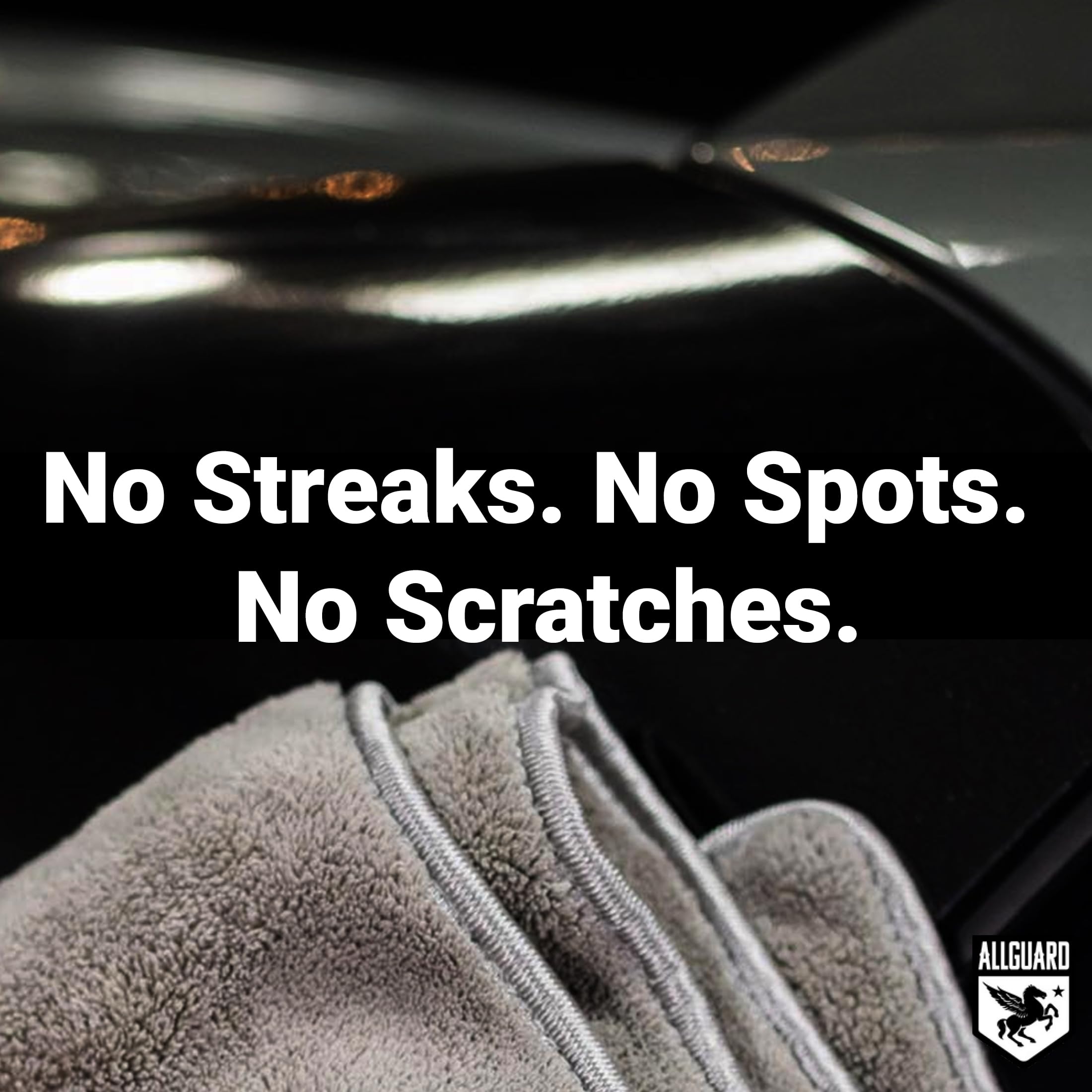 AllGuard Platinum scratch-free drying towels protect delicate finishes.