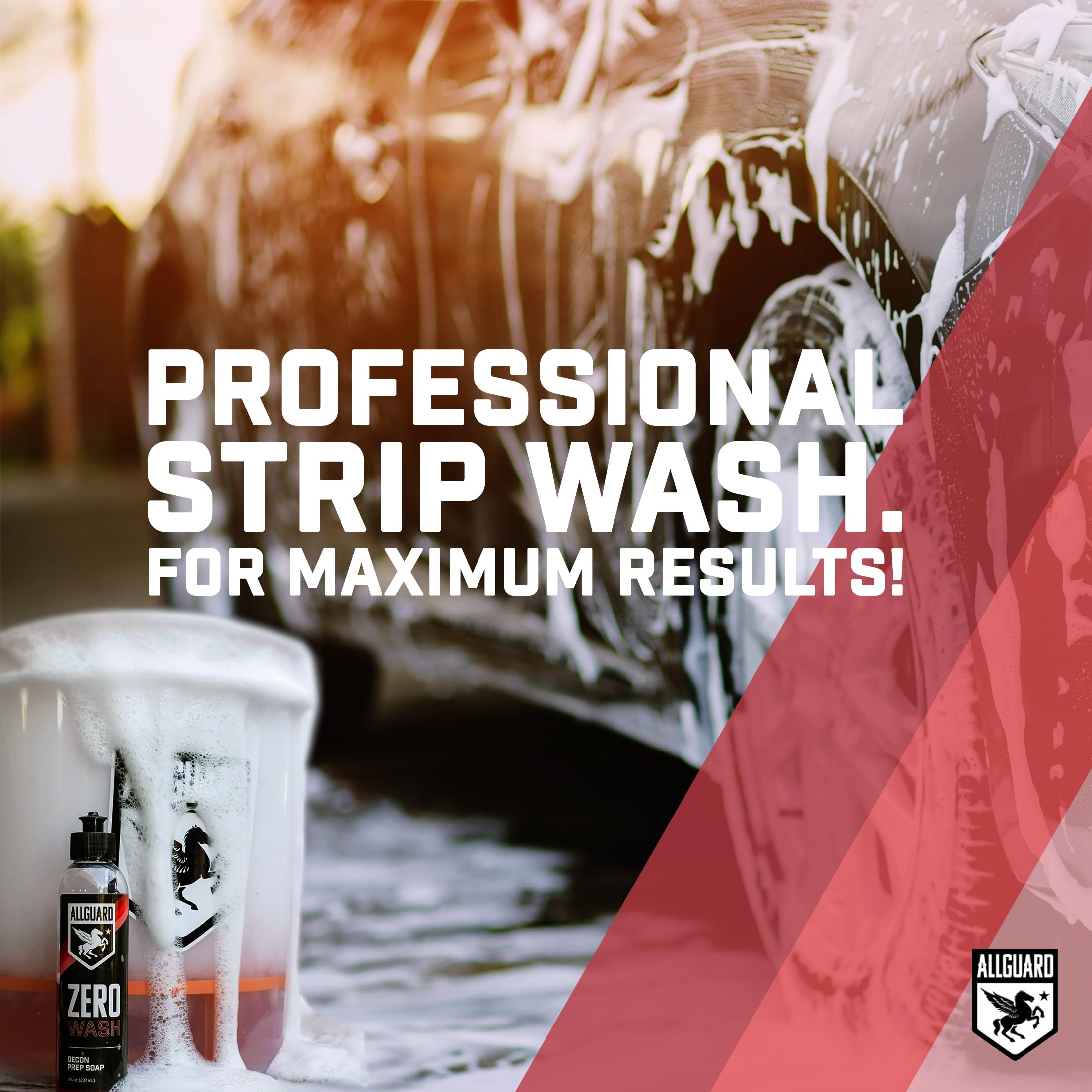 ZERO Wash foam on paint lifts old wax for a clean slate.