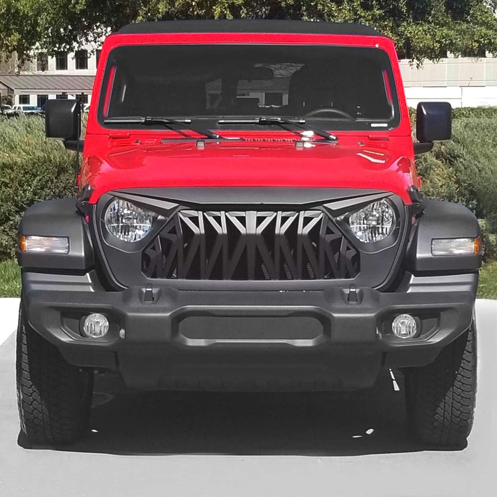 Durable ABS construction of Allinoneparts shark grille in matte black