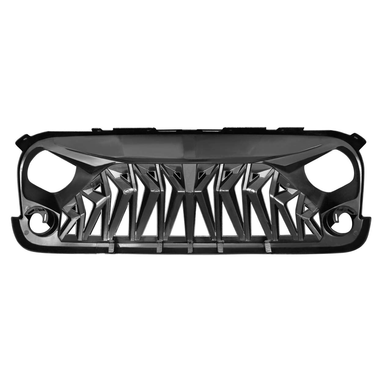 Allinoneparts matte black shark grille texture close-up of ABS material.