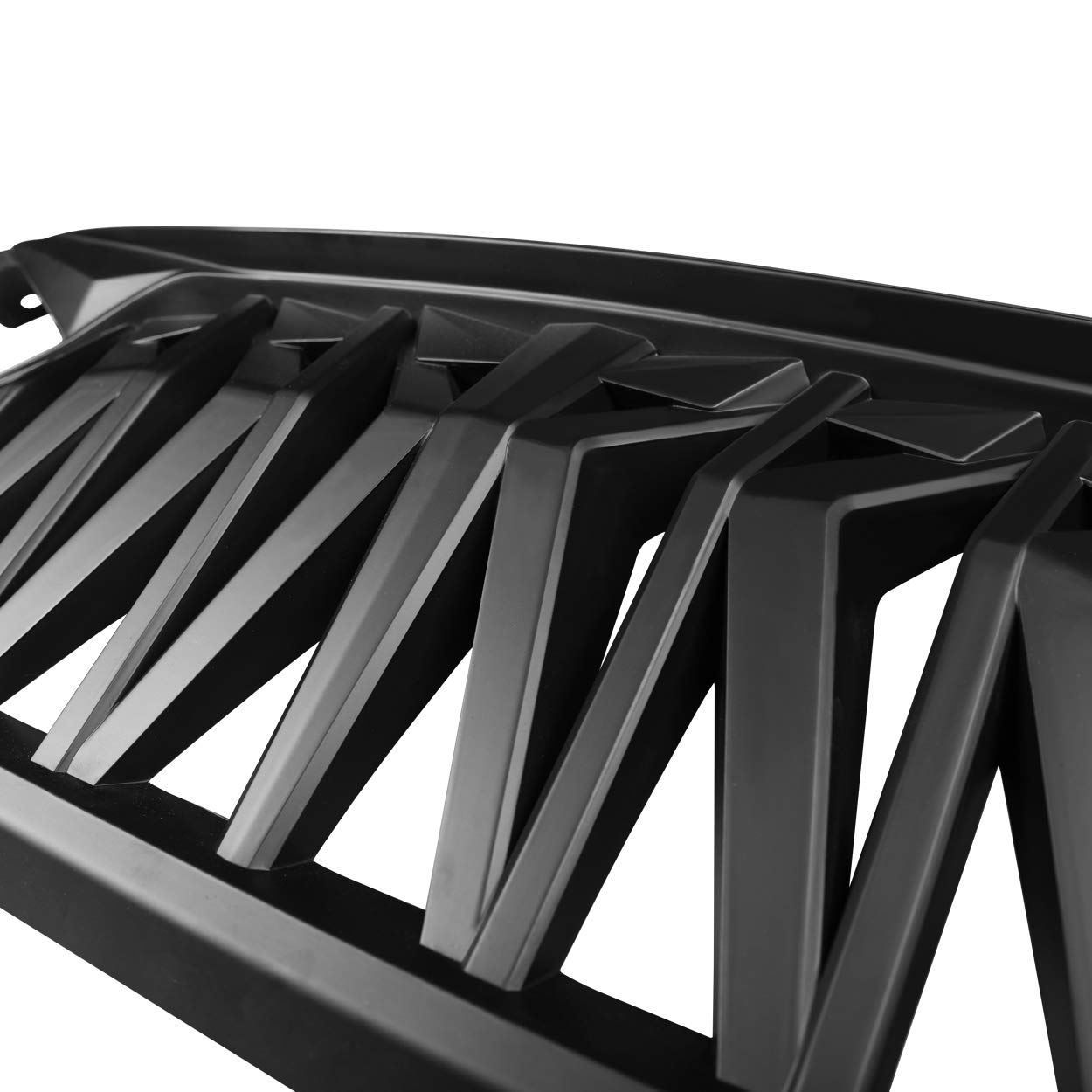 Allinoneparts matte black shark grille daylight shot highlighting matte finish and aggressive look.