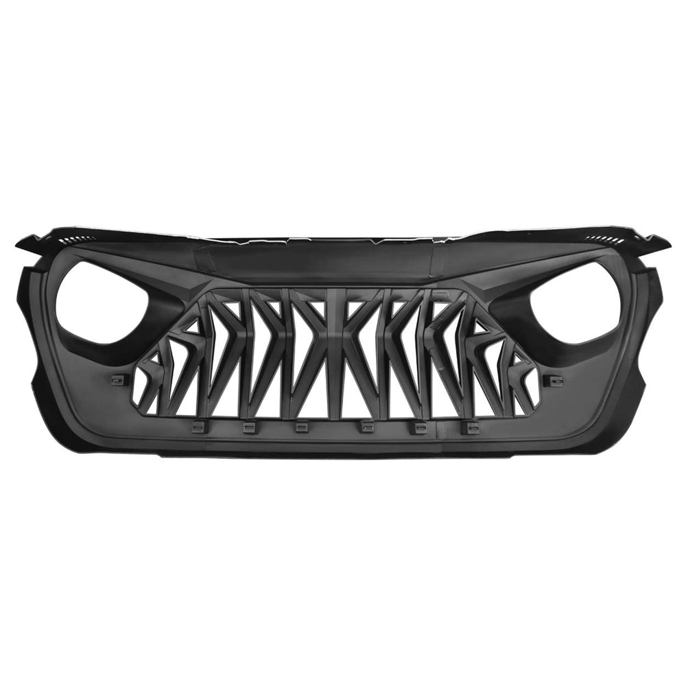 Shark grille assembly with screws and clips included for Jeep Wrangler
