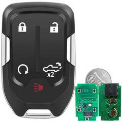 Alliskeys GMC Sierra key fob back view shows button layout