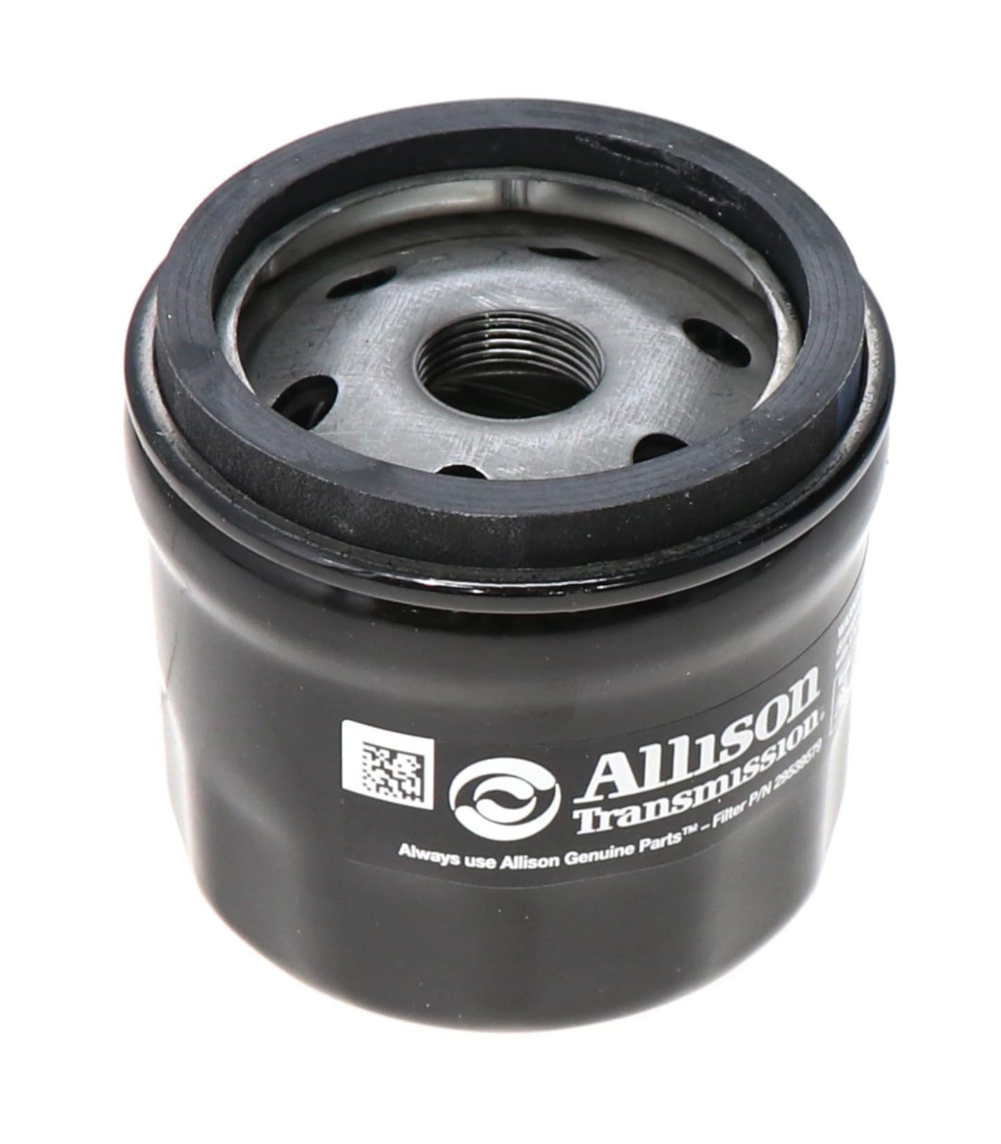 Allison Transmission filter packaging confirms genuine part for reliable maintenance and longevity.