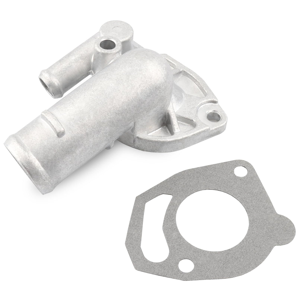 Allmotorparts thermostat housing replacement close-up for Dodge 2.5L engine with precise fit.