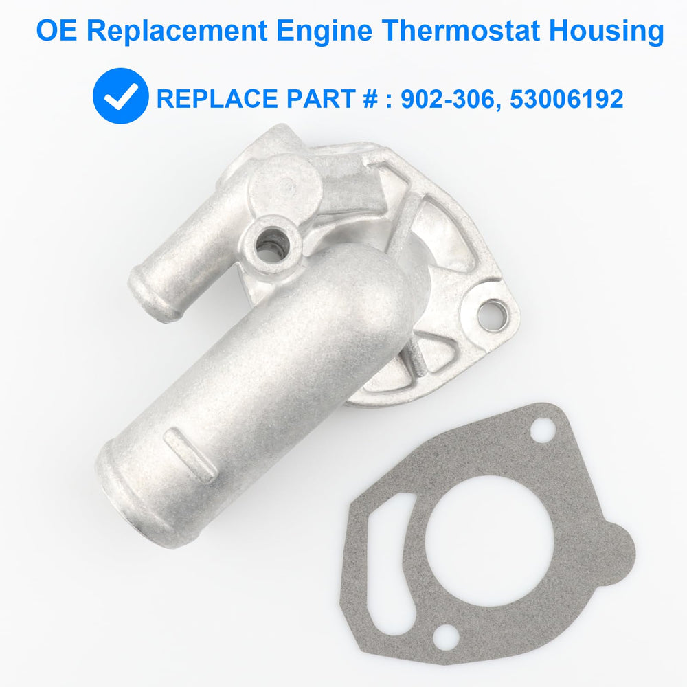 Allmotorparts thermostat housing replacement Jeep 4.0L assembly view for easy installation.