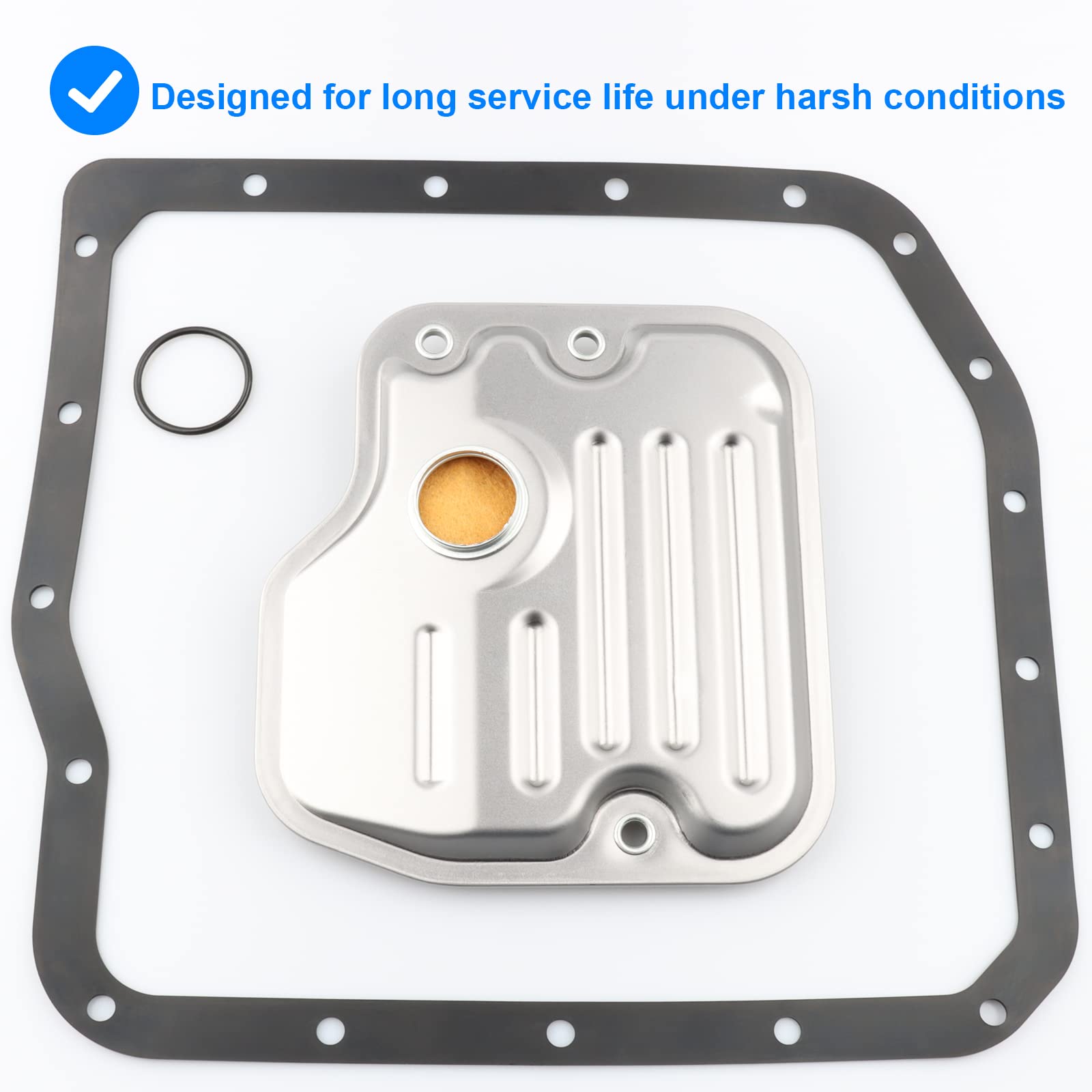 Allmotorparts transmission filter kit 58010 filter element highlights new filter performance and flow.