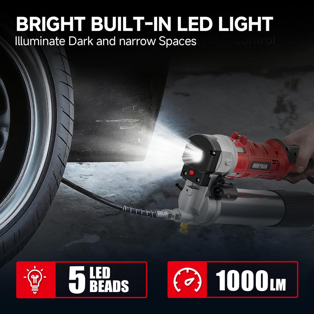 Alloyman rugged motor design built for tough, on-site lubrication tasks.