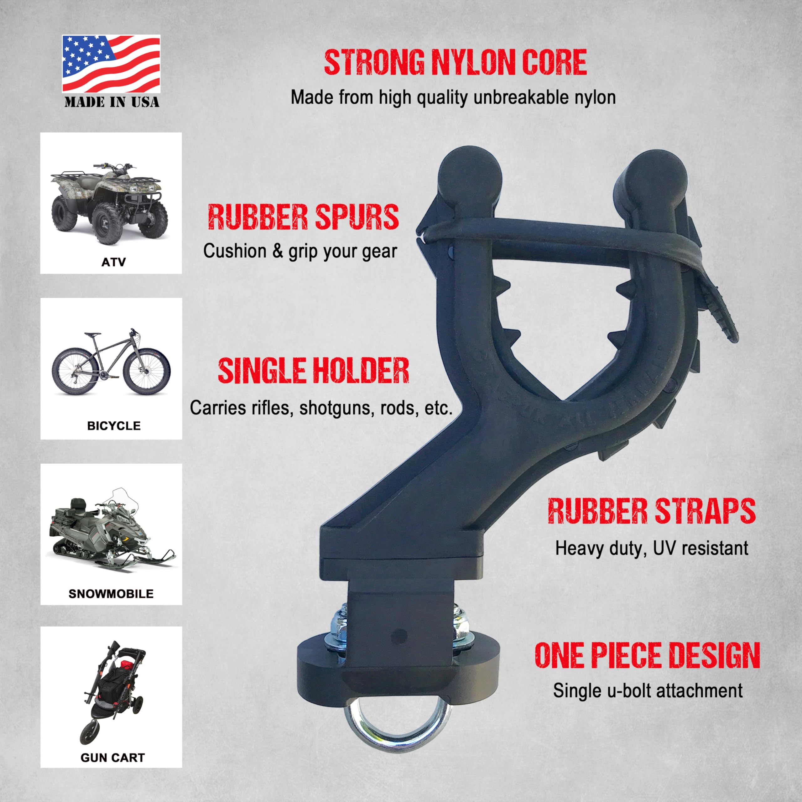 All Rite Graspur ATV1 offset design frees cargo space
