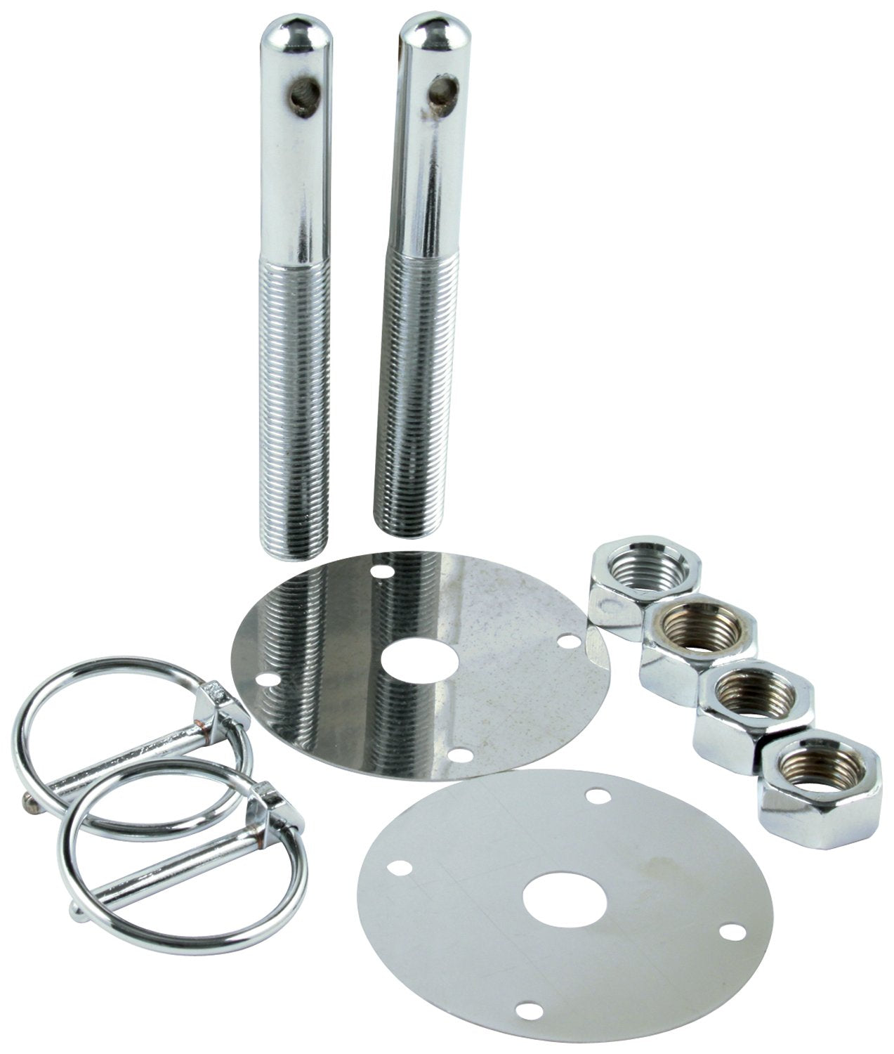 Allstar Performance ALL18512 hood pin kit with flip-over clip for quick, secure hood latching