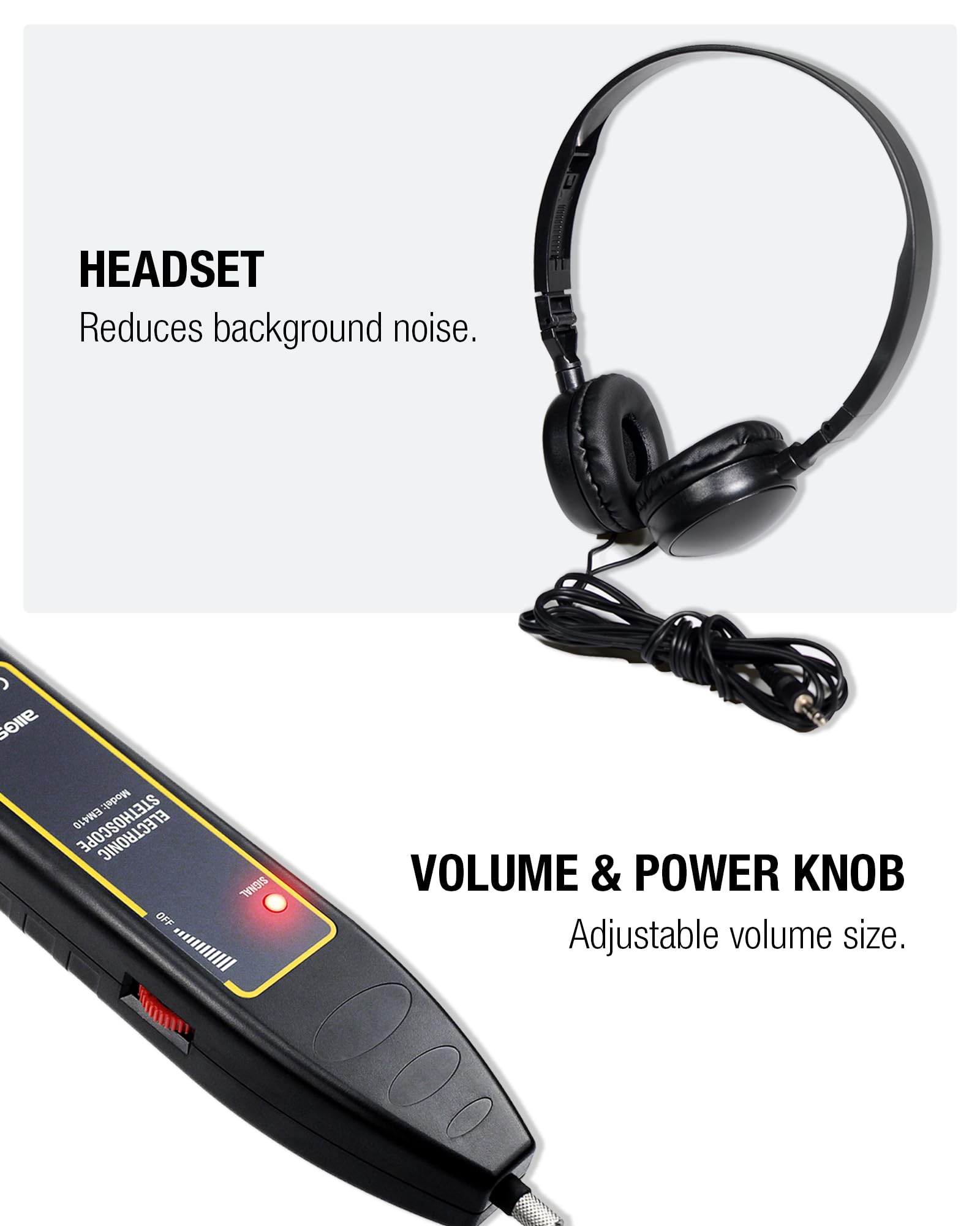 allsun adjustable headset ensures comfortable, stable listening during use.