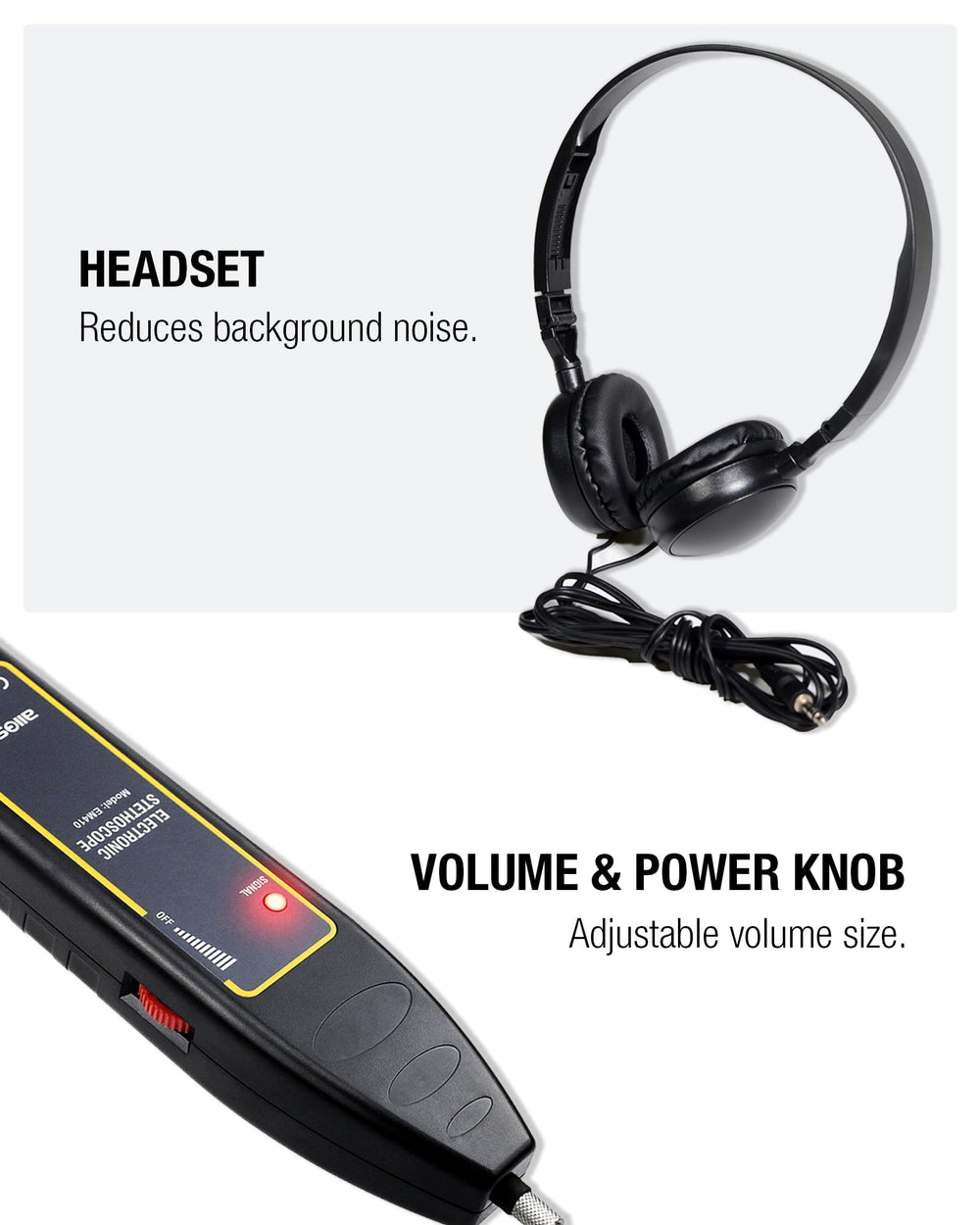 allsun adjustable headset ensures comfortable, stable listening during use.