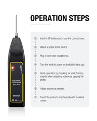 allsun long-short probes reach tight areas for thorough engine scanning.
