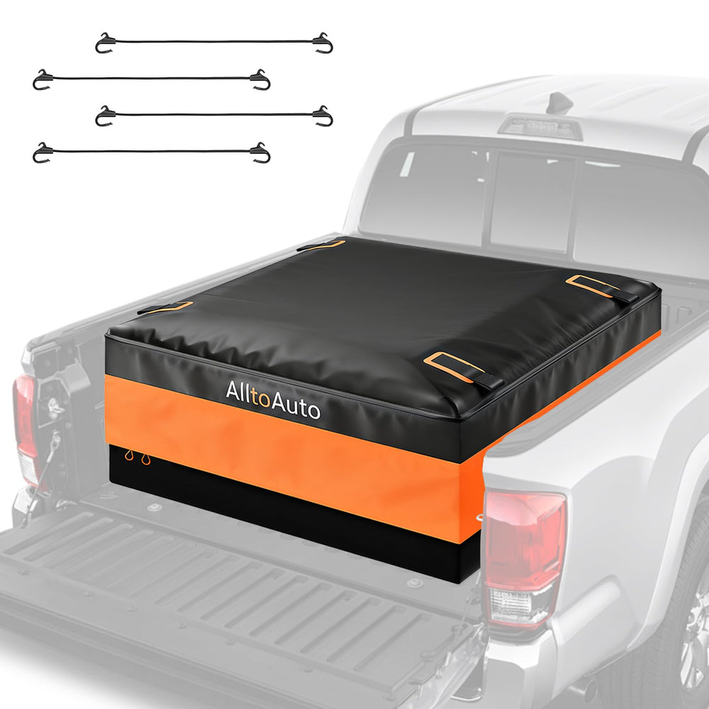 AlltoAuto jumbo 38cuft truck bed cargo bag shows vast capacity for moving bulky items