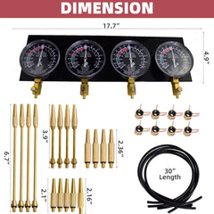 Alltooetools four gauges displayed for synchronized carb tuning
