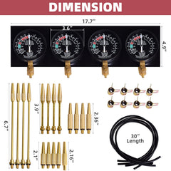 Alltooetools vacuum synchronizer mounted on metal base for easy workshop use