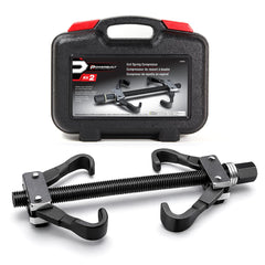 Alltrade Powerbuilt strut compressor toolkit in durable case for organized tool storage.