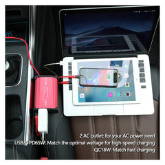 ALLWEI 300W inverter dual AC outlets ready for laptop lights and more