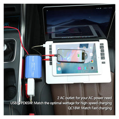 ALLWEI inverter with cigarette lighter plug for effortless car setup