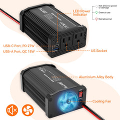 ALLWEI USB-A 18W port close-up for quick power boosts