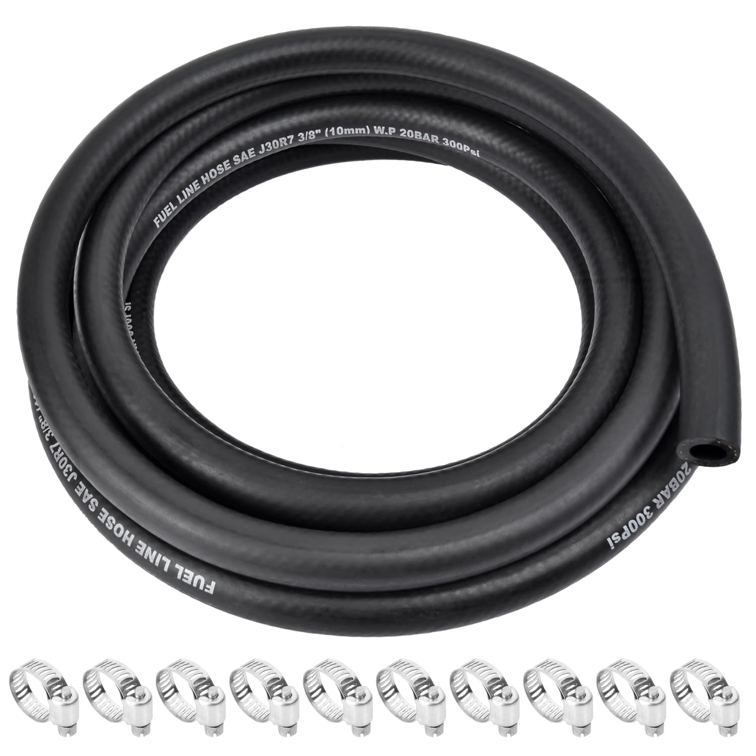 ALLWIN 5/8 in ID fuel line 10ft, flexible marine hose for engine connections.